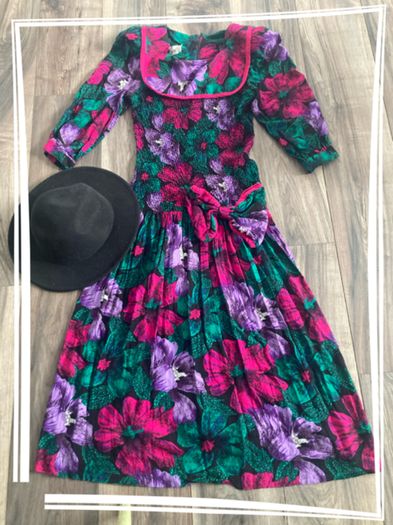 80s Vintage Maxi Dress