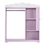 Kids Dress Up Storage, with Jewelry Cabinet, Dress Up Closet with Mirror and Shelves, Princess Costumes Wardrobe Closet, Toddler Costume Organizer Armoire, for Bedroom, Kids Room, Girls, Purple Image 9