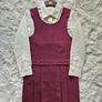 Girls School Wine Pinafore 6-7 Years + FREE Shirt Image 2