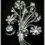 Vintage Aurora Borealis Rhinestone Cluster Brooch Image 7