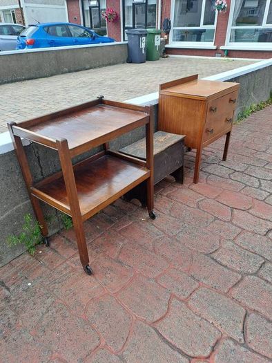 dresser and tea trolley