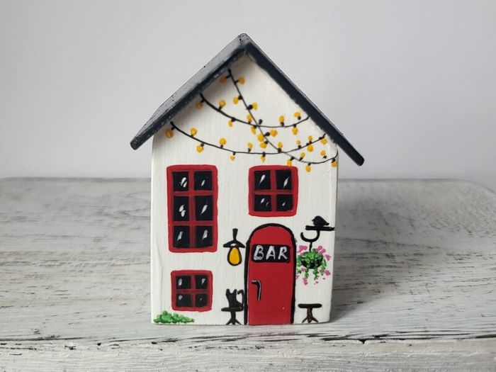 Handcrafted tiny wooden house!