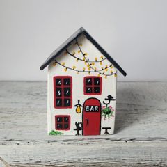 Handcrafted tiny wooden house!
