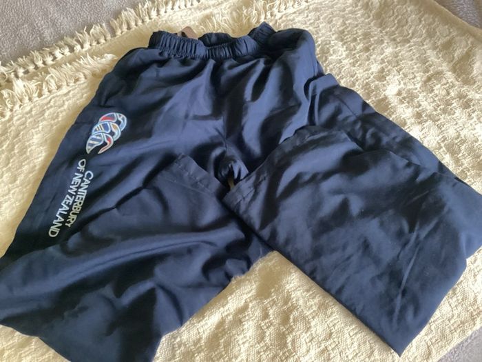 Navy Canterbury kids open hem stadium pants age 12