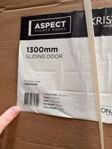 1300mm black sliding door Sonas