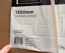 1300mm black sliding door Sonas