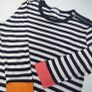 SONIA by Sonia Rykiel black and ivory striped top Sz M (Fit 8-10UK) - Rrp 285 Image 2