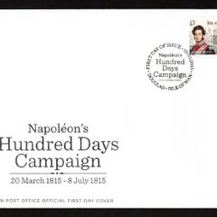 2015 Isle of Man Bicentenary of the Battle of Waterloo Commemorative Stamp First Day Cover (FDC)