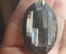 Pendant made of smoky quartz and 925 silver.