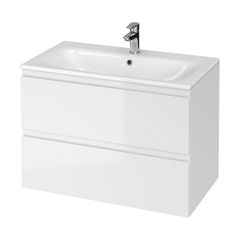 Vanity Unit Cersanit Moduo 80cm White Gloss (CABINET + WASHBASIN)
