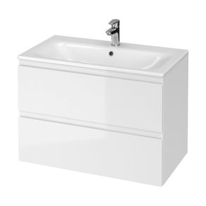 Vanity Unit Cersanit Moduo 80cm White Gloss (CABINET + WASHBASIN)
