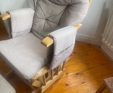 nursery glider rocking chair and gliding footrest