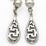 925 Sterling Silver Geometric Teardrop Stud Earrings Image 3