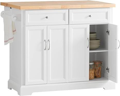Kitchen Island Cabinet with stainless steel or wooden frame