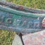 Vintage green plough, garden ornament, D18 Image 8
