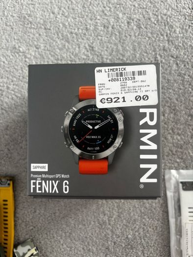 Garmin Fenix 6 Titanium Sapphire with extras