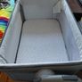 Next to me Chicco magic cot with snuz breatheble matress and bed sheets. Image 3