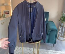 Mens navy smart-casual bomber jacket by Springfield