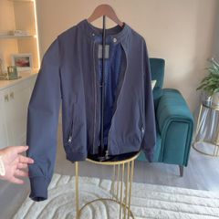 Mens navy smart-casual bomber jacket by Springfield