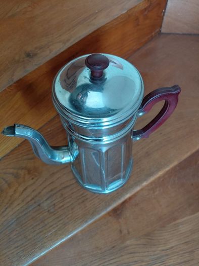 Antique French coffee pot make Menesa chrome