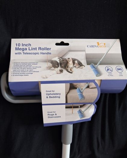 Brand New Carina & Co Mega Lint Roller With Telescopic Handle x25 Sheets - RRP - 13.99