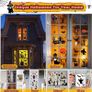 Halloween Window Stickers 9 Sheets Reusable, Double-Sided Halloween Window Clings, 72 Pieces Image 6
