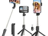 Selfie Stick for iphone,3 in 1 Bluetooth Selfie Stick Tripod with Remote,Holiday Essentials Phone Tripod Stand with Detachable Wireless Remote, Compatible with GoPro/Small Camera/Samsung/Huawei