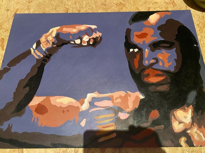 painting of Mr T from the A Team