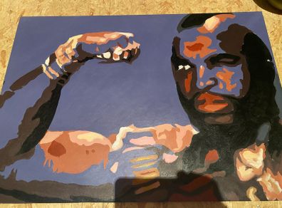 painting of Mr T from the A Team
