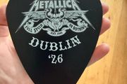 Metallica m72 tour Jumbo guitar pick Dublin 2026