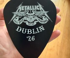 Metallica m72 tour Jumbo guitar pick Dublin 2026