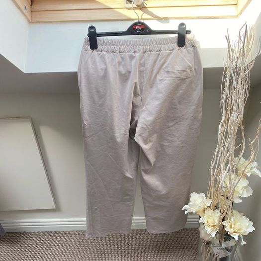 D.E.C.K by Decollage Taupe Wide Leg Trousers Size L