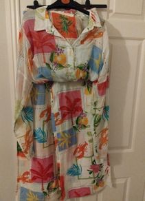 Summer suit light trousers and shirt size small