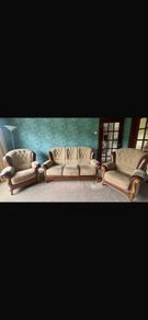 3 seater Sofa with matching armchairs