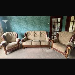 3 seater Sofa with matching armchairs