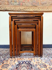 Vintage 1960s Hongmu Style Nesting Tables