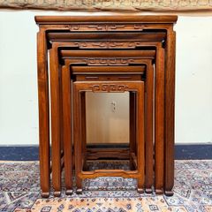 Vintage 1960s Hongmu Style Nesting Tables