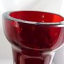 Bohemian Ruby Red Cut-to-Clear Glass Decanter. Etched Stag, Bird & Ferns. 36.5cm (14.4 inches). Ball Stopper Image 3