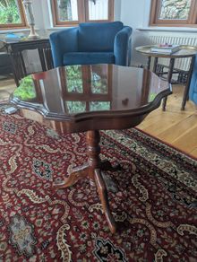Small antique lamp table