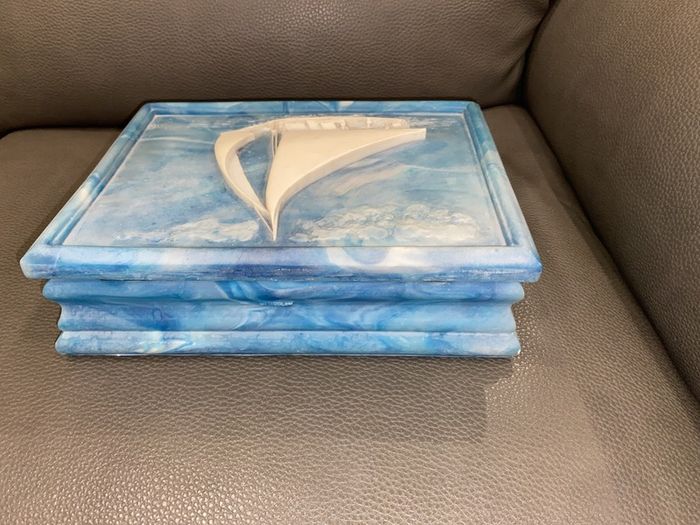 Incolay Stone Trinket /Jewellery Box