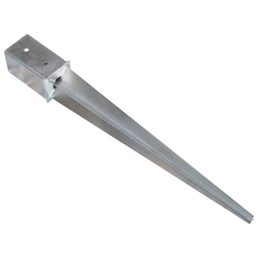 Ground Spikes 12 pcs Silver 8x8x76 cm Galvanised Steel