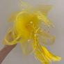title fascinator hat in yellow Image 2