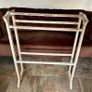 Early 20th Century Art Deco Shape Tall Freestanding Painted Wooden Towel Rail or Quilt Rack Image 9