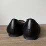 Ladies black satin pumps Image 3