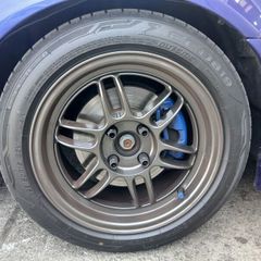 15" 4x100 gunmetal Enkei rpf1 style wheels