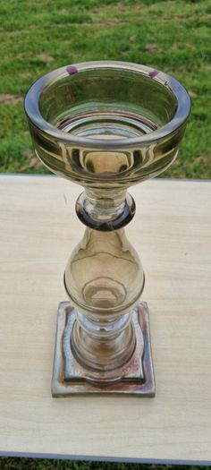 Vintage Large Glass Candlestick