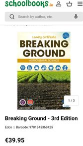Breaking Ground current 3rd edition Agricultural Science for Leaving Cert
