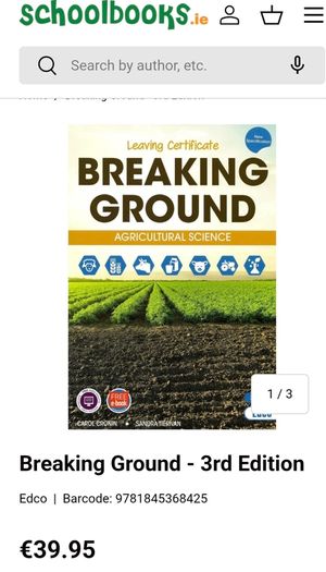 Breaking Ground current 3rd edition Agricultural Science for Leaving Cert
