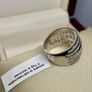 (Sz: M) White Cubic Zirconia Multi-Row Ring in Rhodium Overlay Sterling Silver Image 5