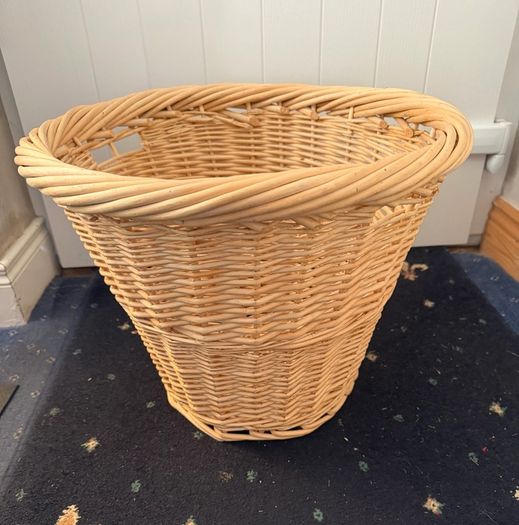 Matching Wicker Laundry Baskets x 3